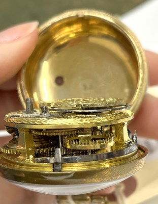 Lot 318 - A gilt metal Verge pocket watch with a...