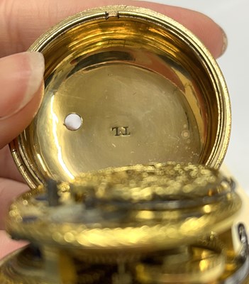 Lot 318 - A gilt metal Verge pocket watch with a...