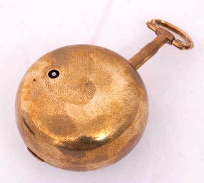 Lot 318 - A gilt metal Verge pocket watch with a...