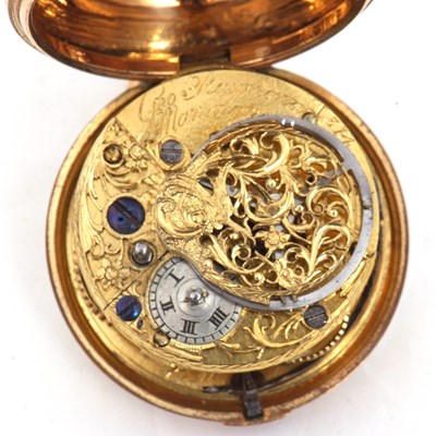 Lot 318 - A gilt metal Verge pocket watch with a...