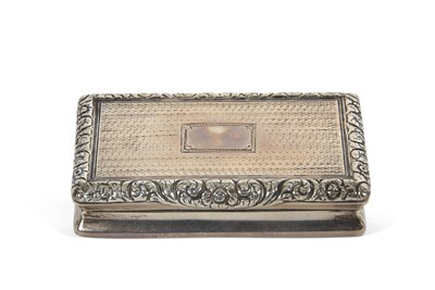 Lot 295 - A George IV silver snuff box of oblong form...