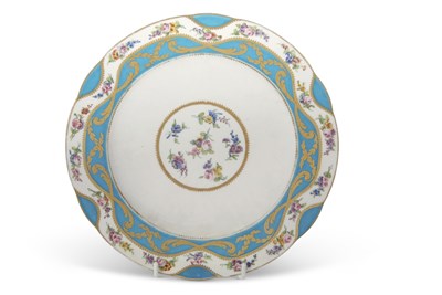 Lot 120 - An 18th Century Sevres plate the centre...