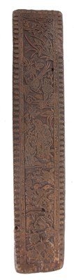 Lot 411 - An antique Chinese wooden printing block...