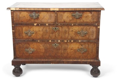 Lot 374 - An early 18th Century and later walnut four...