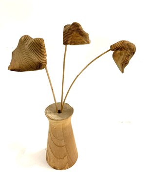 Lot 164 - British contemporary, Wooden flower sculpture,...