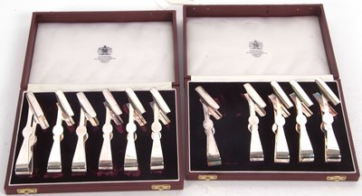 Lot 266 - A cased set of six Asprey marked silver plated...