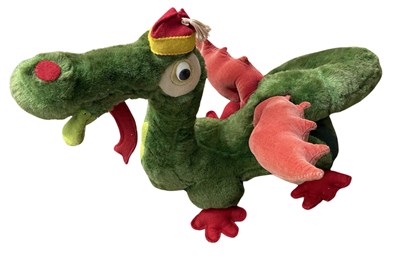 Lot 191 - A Merrythought Puff the Magic Dragon soft toy.