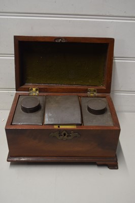Lot 44 - TEA CADDY WITH FITTED INTERIOR