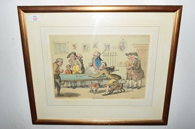 Lot 131 - After Henry Bunbury, Billiards, 19th century...