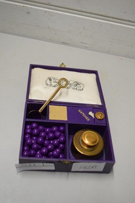 Lot 142A - "NEW GEORGIAN WAX SEAL SET" IN CASE WITH WAX...