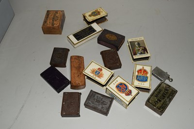Lot 140K - COLLECTION OF VARIOUS MATCHBOXES AND HOLDERS