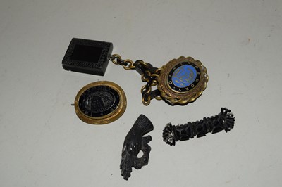 Lot 143E - VARIOUS VICTORIAN MOURNING JEWELLERY