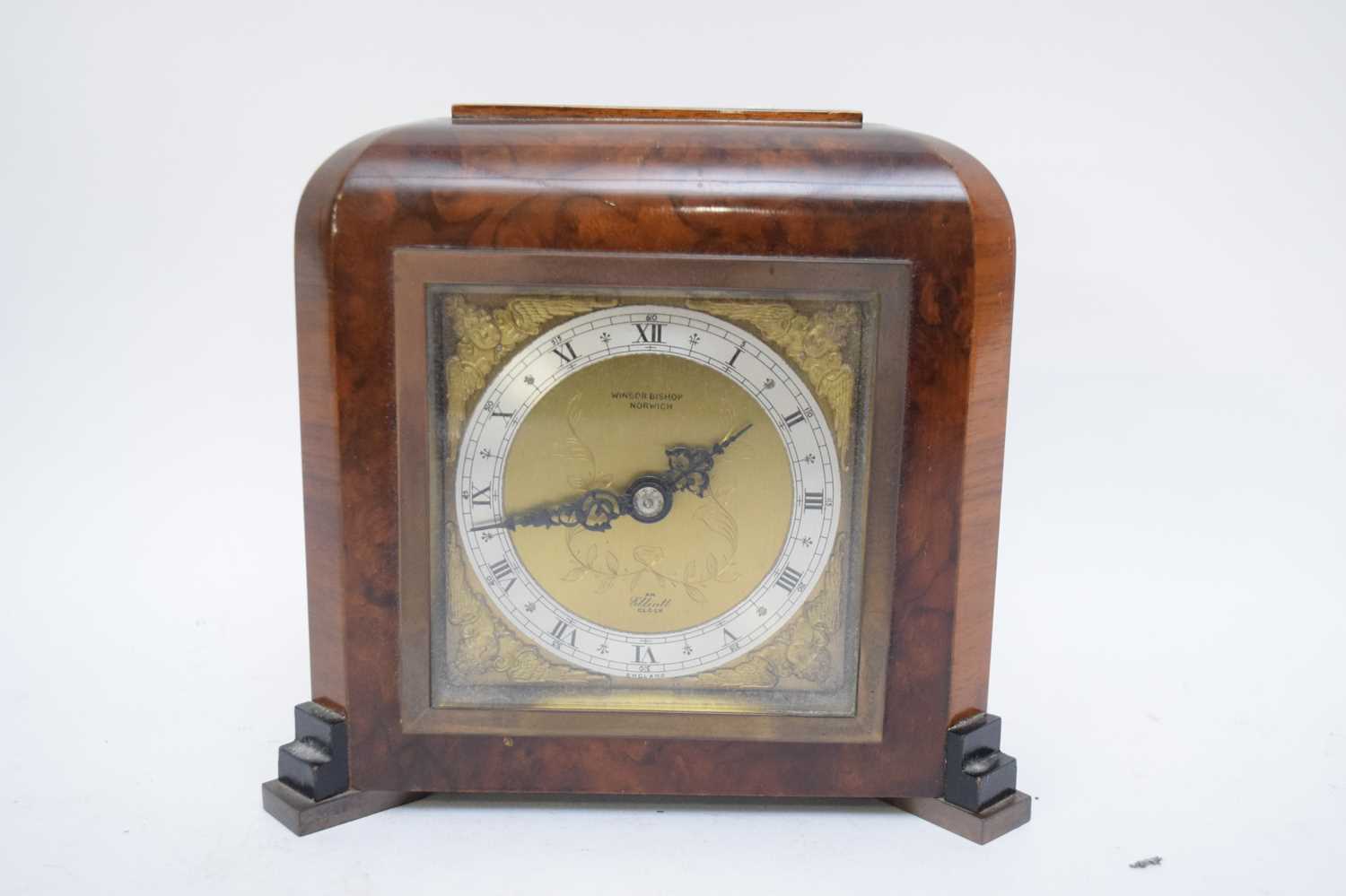 Lot 221 - Small Art Deco period Elliott mantel clock set...