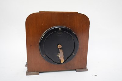 Lot 221 - Small Art Deco period Elliott mantel clock set...