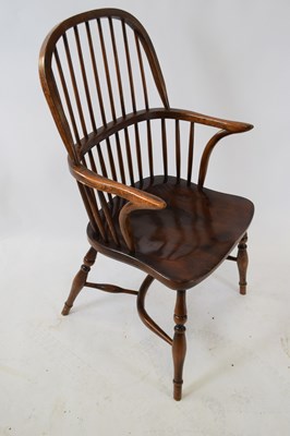 Lot 224 - Good quality elm seated Windsor chair with...