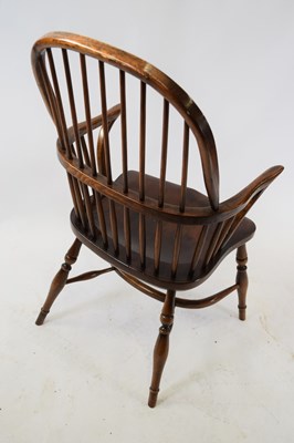 Lot 224 - Good quality elm seated Windsor chair with...