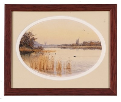 Lot 30 - Colin Burns (British, b.1944), Broadland scene...