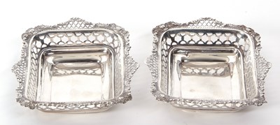 Lot 1 - Two Victorian silver shallow dishes of...