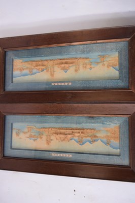 Lot 234 - Pair of Far Eastern diorama pictures of...