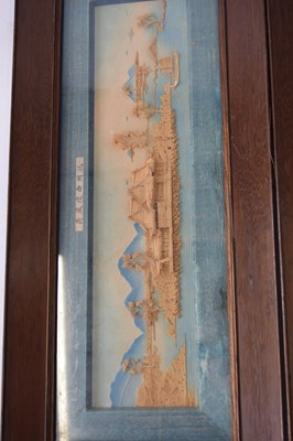 Lot 234 - Pair of Far Eastern diorama pictures of...