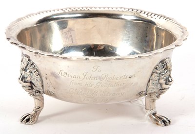 Lot 21 - A George V silver bowl of round form having an...