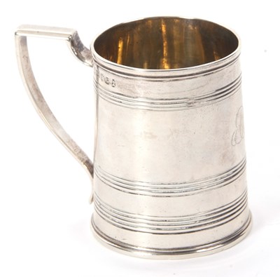 Lot 23 - A George III small silver mug of slight...