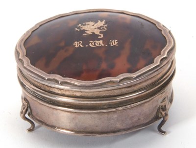 Lot 25 - A George V silver and faux tortoiseshell...