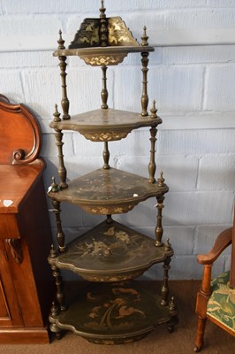 Lot 235 - Late 19th/early 20th century five-tier corner...