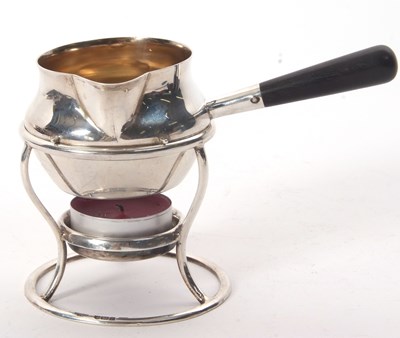 Lot 35 - A small George V silver brandy saucepan and...