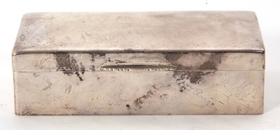 Lot 48 - A hallmarked silver table cigarette box of...