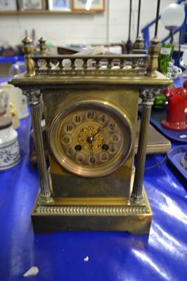 Lot 152 - Brass mantel clock