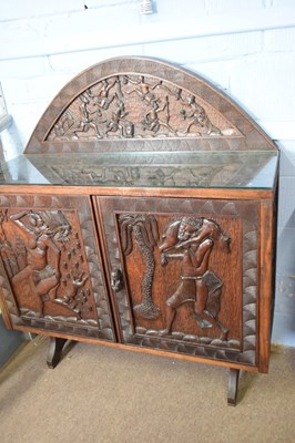 Lot 238 - 20th century West African hardwood sideboard,...