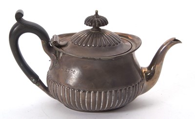 Lot 54 - A small Victorian batchelors teapot of oval...