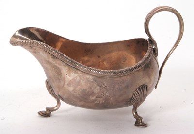 Lot 57 - A George III Irish silver sauce boat, a...