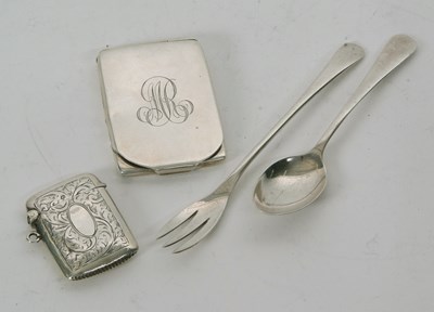 Lot 63 - Mixed Lot: A George V small silver vester,...