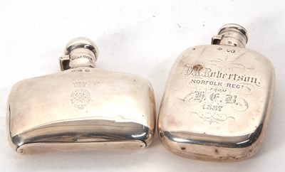 Lot 73 - Mixed Lot: A George V silver hip flask, of...