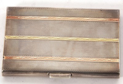 Lot 79 - An Art Deco silver cigarette case of...