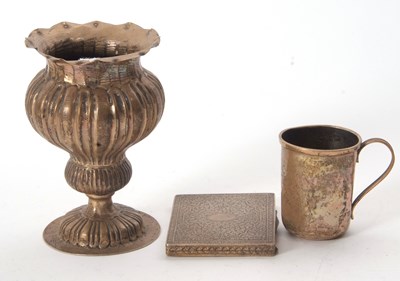 Lot 102 - Mixed Lot:   A German silver small tankard, a...