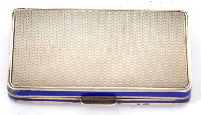 Lot 119 - A George V silver and enamel box of...