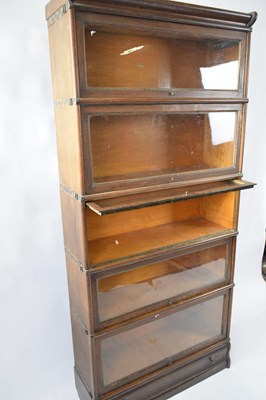 Lot 252 - Macey oak stacking bookcase comprising five...