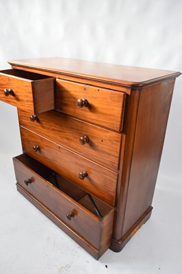 Lot 253 - Victorian mahogany chest of two short over...