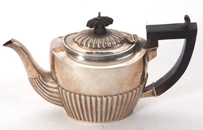 Lot 147 - A late Victorian silver bachelors teapot with...