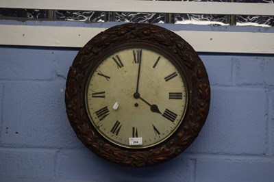 Lot 254 - 19th century wall clock with circular...