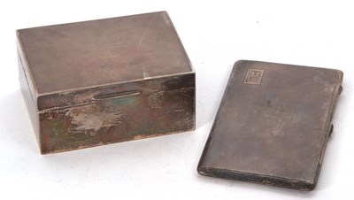 Lot 166 - Mixed Lot:  A George VI silver large cigarette...