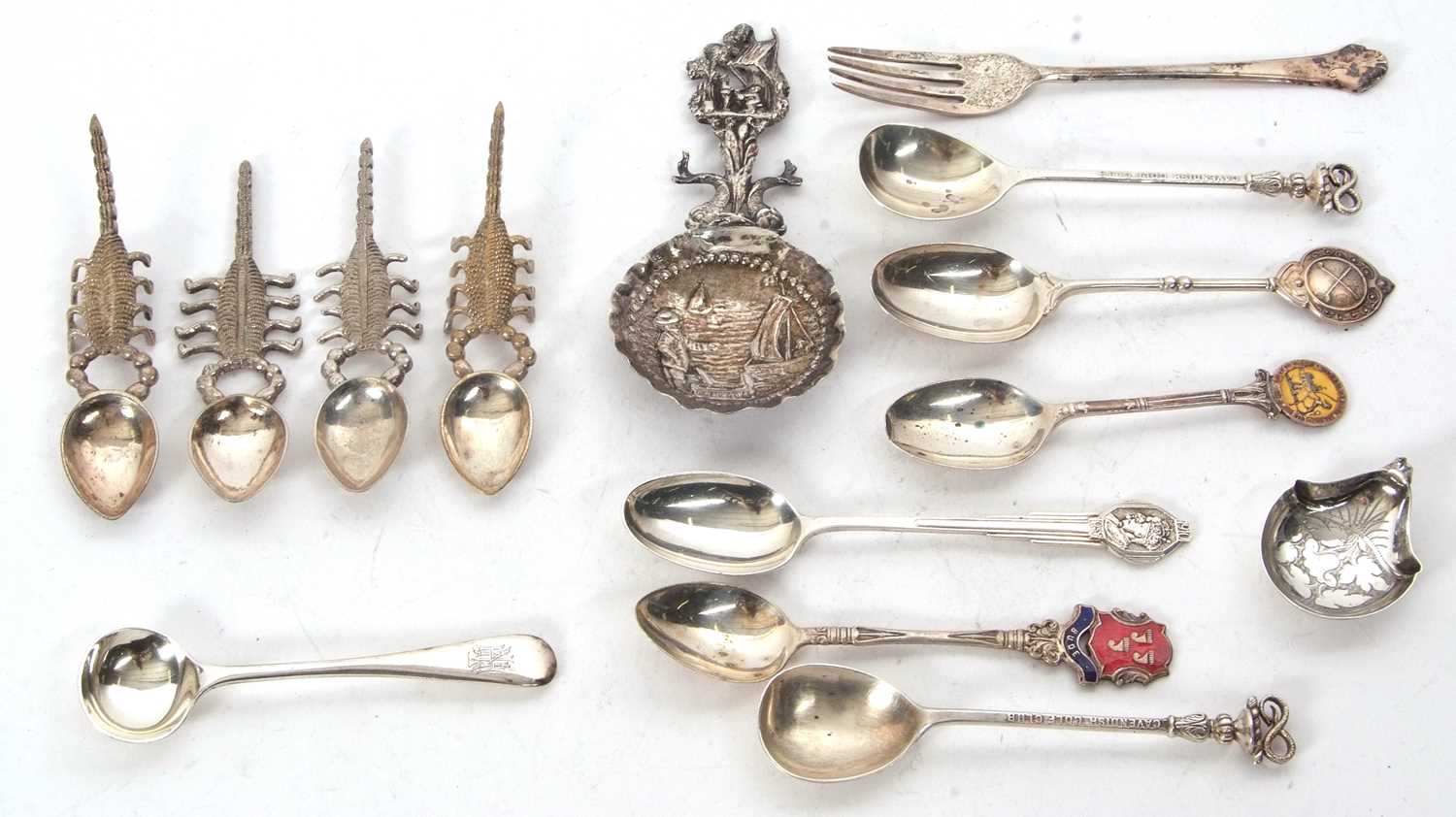 Lot 50 - Mixed Lot: A Dutch white metal decorative...