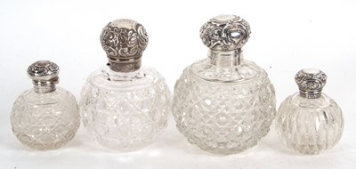 Lot 189 - Mixed Lot:  Two large hobnail cut scent...