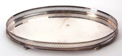 Lot 193 - An Elizabeth II large oval shaped gallery tray...