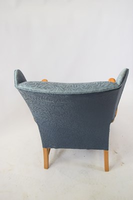 Lot 259 - Vintage Ercol blue upholstered armchair with...