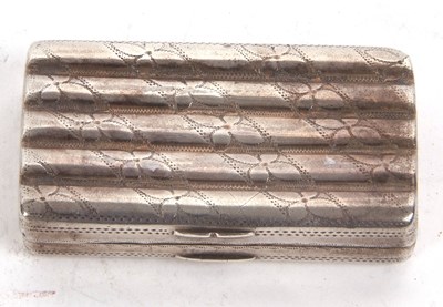 Lot 210 - A George III silver snuff box of rectangular...