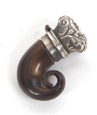 Lot 216 - A small Victorian Scottish snuff mull, silver...